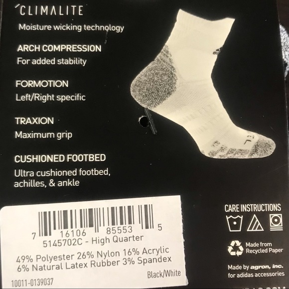 Adidas Alphaskin Traxion Maximum Cushioned High Quarter - Picture 5 of 14